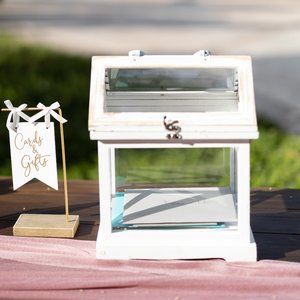 White Distressed Wood Terrarium